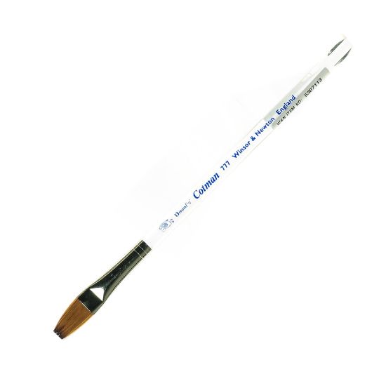 Picture of Winsor & Newton Cotman Watercolor Paint Brush 777, 1/2in, One-Stroke Bristle, Synthetic, Clear