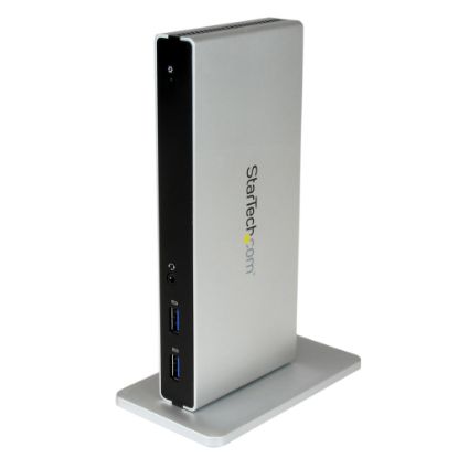 Picture of StarTech.com USB 3.0 Docking Station - Compatible with Windows / macOS - Dual DVI Docking Station Supports Dual Monitors - DVI to HDMI and DVI to VGA Adapters Included - USB3SDOCKDD - Dual Monitor Docking Station - 2 x DVI Ports