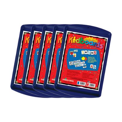 Picture of Barker Creek Magnets, Learning Magnets, Kidboard, 9inH x 13inW, Grades Pre-K-6, Blue, Pack of 5