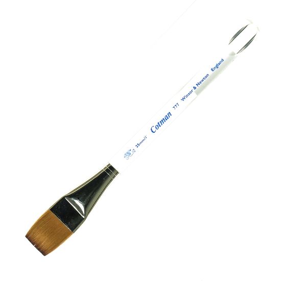 Picture of Winsor & Newton Cotman Watercolor Paint Brush 777, 1in, One-Stroke Bristle, Synthetic, Clear