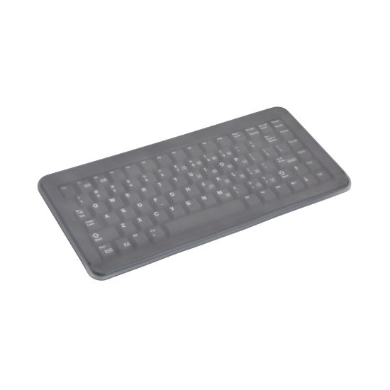 Picture of Cherry EZClean 4100 Ultra-Slim Compact Covered Keyboard, Black, EZN4100LCMUS2IG