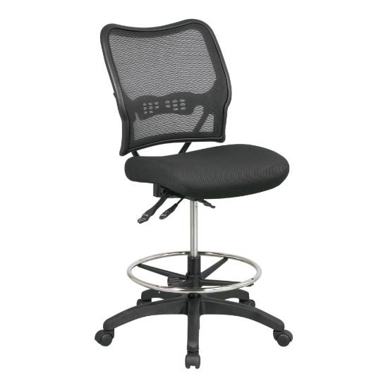 Picture of Office Star SPACE Deluxe Ergonomic Air Grid/Mesh Armless Drafting Chair, Black