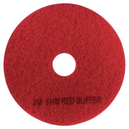 Picture of 3M 5100 Buffer Floor Pads, 12in Diameter, Red, Box Of 5