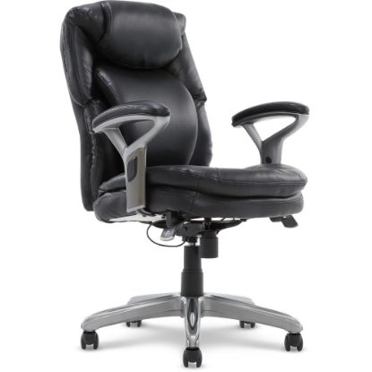 Picture of Serta AIR Health & Wellness Ergonomic Mid-Back Office Chair, Smooth Black