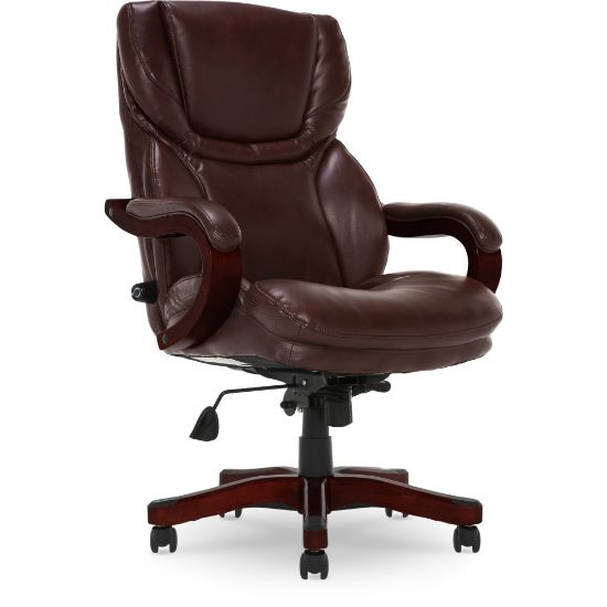 Picture of Serta Executive Big & Tall Bonded Leather Office Chair, Brown