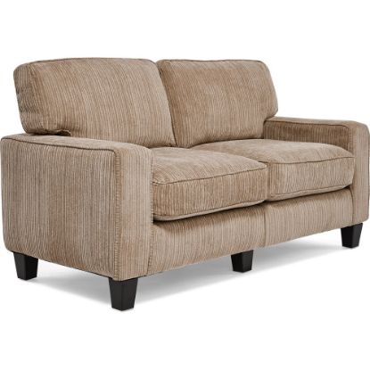 Picture of Serta RTA Santa Cruz Collection Fabric Loveseat Sofa, 61inW, Platinum