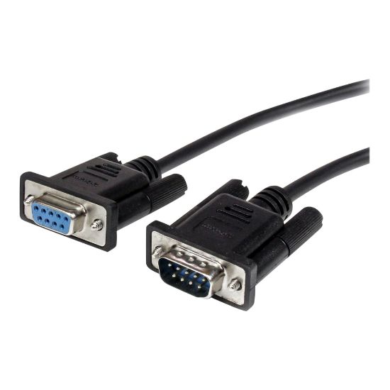 Picture of StarTech.com 3m Black Straight Through DB9 RS232 Serial Cable - M/F