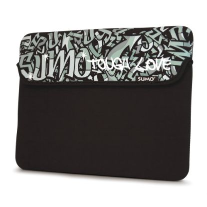 Picture of Sumo Neoprene Sleeve With 14.1in Laptop Pocket, Graffiti, Black, ME-SUMO77151M