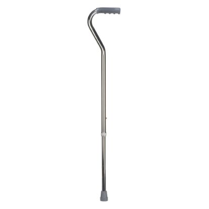 Picture of Brazos DMI Adjustable Offset-Handle Aluminum Walking Cane, 31in - 40in, Silver