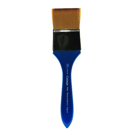 Picture of Winsor & Newton Cotman Watercolor Paint Brush, 2in, Wash Bristle, Synthetic, Blue