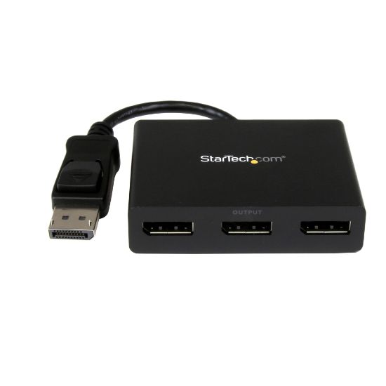 Picture of StarTech.com 3-Port Multi Monitor Adapter, DisplayPort 1.2 MST Hub, Dual 4K, 1x 1080p, Video Splitter for Extended Desktop Mode, Windows