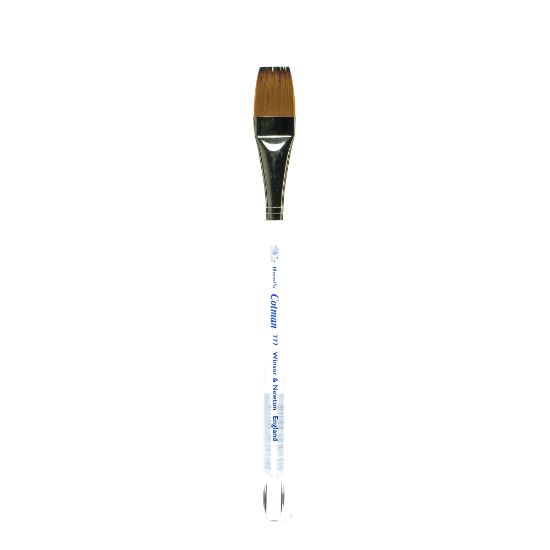 Picture of Winsor & Newton Cotman Watercolor Paint Brush 777, 3/4in, One-Stroke Bristle, Synthetic, Clear