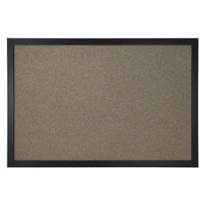 Picture of Office Depot Brand Cork Bulletin Board, 18in x 24in, Black Finish Frame