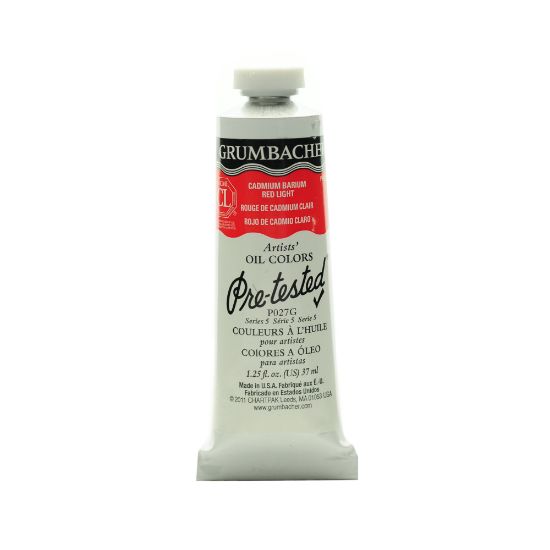 Picture of Grumbacher P027 Pre-Tested Artists Oil Colors, 1.25 Oz, Cadmium Barium Red Light