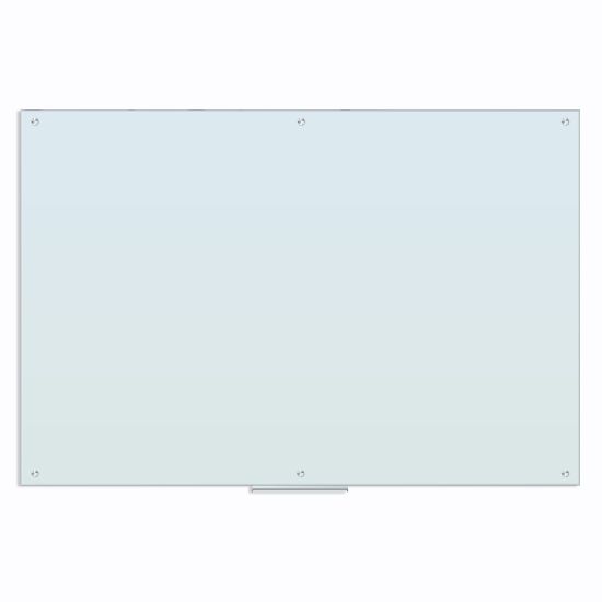 Picture of U Brands Magnetic Glass Dry-Erase Board, 96in X 48in, White Frosted Surface, Frameless, Actual Size 95in X 47in (4148U00-01)