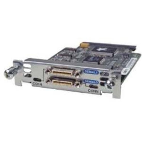 Picture of Cisco 2-Port Asynchronous/Synchronous Serial WAN Interface Card - Expansion module - HWIC - RS-232, RS-530, X.21, V.35, RS-449, RS-530A - 2 ports - for Cisco 1841, 1841 ADSL2, 1921 4-pair, 1921 ADSL2+, 1921 T1, 19XX, 28XX, 29XX, 38XX, 39XX