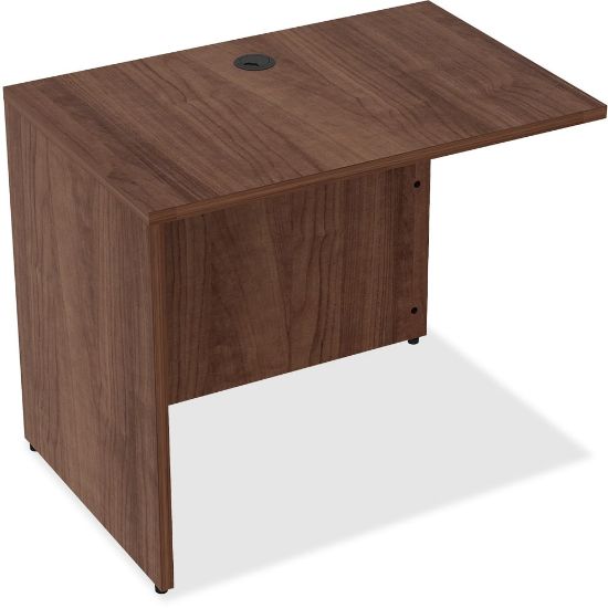 Picture of Lorell Essentials 36inW Reverse Desk Return Shell, Walnut