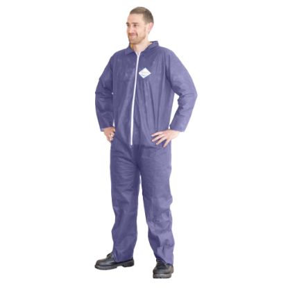 Picture of Hospeco ProWorks Polypropylene Disposable Coveralls, 2X, Blue, Pack Of 25 Coveralls