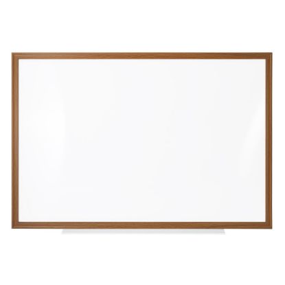 Picture of Office Depot Brand Non-Magnetic Melamine Dry-Erase Whiteboard, 24in x 36in, Wood Frame With Oak Finish