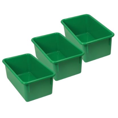 Picture of Romanoff Stowaway Trays, 5-1/4inH x 7-3/4inW x 13-1/4inD, Green, Pack Of 3 Trays