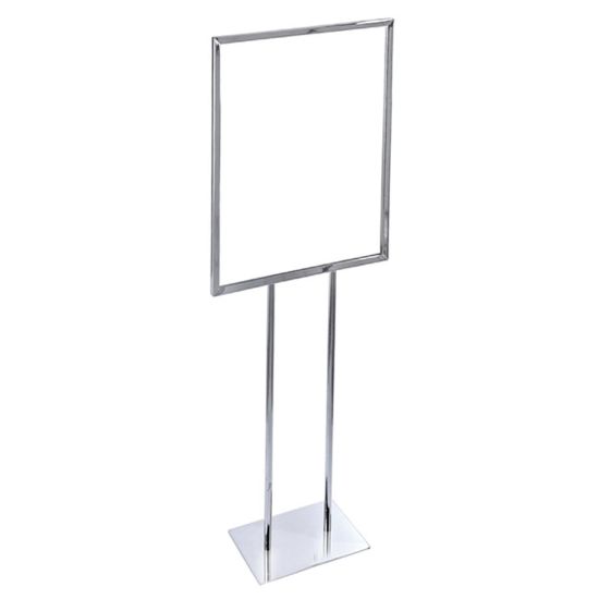 Picture of Azar Displays Single-Panel Narrow Floor Easel, Steel, Silver