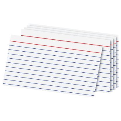 Picture of Office Depot Brand Index Cards, 3in x 5in, Ruled, White, 100