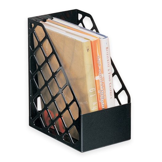 Picture of Office Depot Brand 30% Recycled Mesh Plastic Magazine File, Large, Black