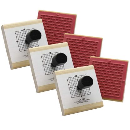 Picture of Ready 2 Learn Wood X-Y Axis Stamps, 3-1/4in x 2-3/4in x 2-15/16in, Multicolor, Pack Of 3 Stamps