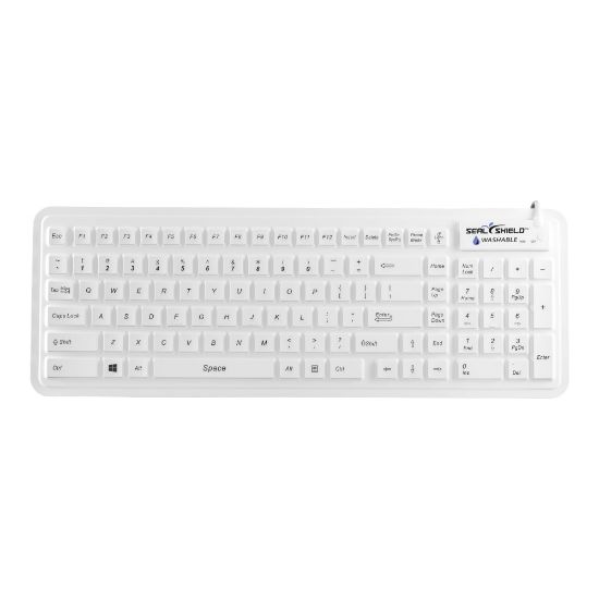 Picture of Seal Shield Seal Glow Waterproof - Keyboard - washable - backlit - USB - white