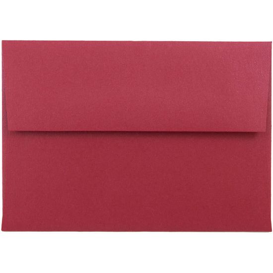 Picture of JAM Paper Envelopes, #4 Bar (A1), Gummed Seal, Red Metallic, Pack Of 25