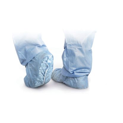 Picture of Medline Polypropylene Non-Skid Shoe Covers, XL, Blue, Case Of 100