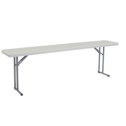 Picture of National Public Seating BT Series Folding Table, 29-1/2inH x 18inW x 96inD, Gray/Speckled Gray