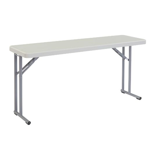 Picture of National Public Seating BT Series Folding Table, 29-1/2inH x 18inW x 60inD, Gray/Speckled Gray