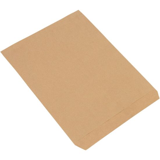 Picture of Partners Brand Flat Merchandise Bags, 12inW x 15inD, Kraft, Case Of 1,000