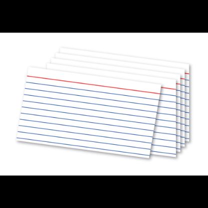 Picture of Office Depot Brand Index Cards And Tray Set, 3in x 5in, White, Pack Of 180 Cards