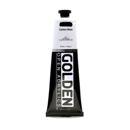 Picture of Golden OPEN Acrylic Paint, 5 Oz Tube, Carbon Black