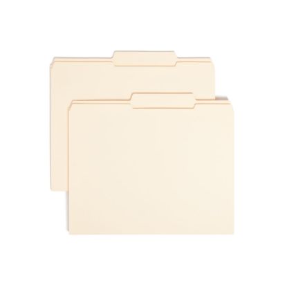 Picture of Smead Guide 2/5-Cut File Folders, Letter Size (8 1/2in x 11in), Manila, Box Of 100