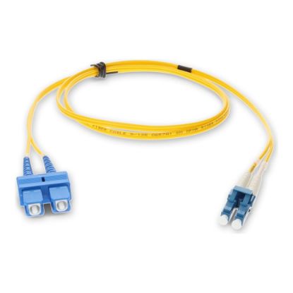 Picture of AddOn 9m LC to SC OS1 Yellow Patch Cable - Patch cable - LC/UPC single-mode (M) to SC/UPC single-mode (M) - 9 m - fiber optic - duplex - 9 / 125 micron - OS1 - halogen-free - yellow