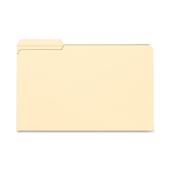 Picture of Smead File Folders, Reinforced Tab, 1/3 Cut, Left Position, Legal Size, Manila, Box Of 100