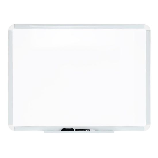 Picture of Office Depot Brand Non-Magnetic Melamine Dry-Erase Whiteboard, 18in x 24in, Plastic Frame With White Finish