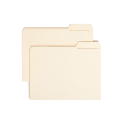 Picture of Smead File Folders, Reinforced Tab, 1/3 Cut, Right Position, Letter Size, Manila, Box Of 100