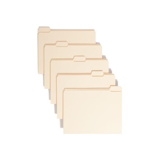 Picture of Smead Reinforced Tab Manila File Folders, Letter Size, 1/5 Cut, Pack Of 100