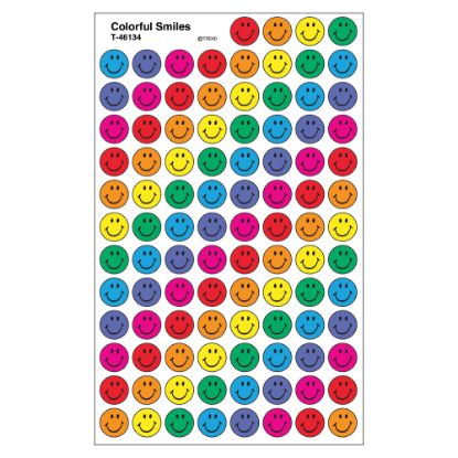 Picture of Trend SuperSpots Stickers, Colorful Smiles, 800 Stickers Per Pack, Set Of 6 Packs