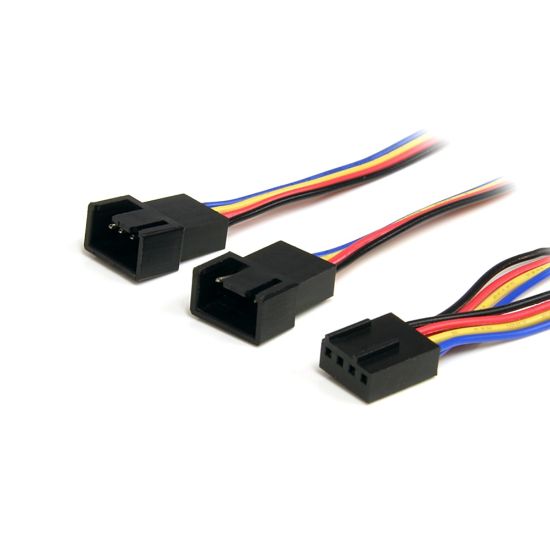 Picture of StarTech 12in 4 Pin PWM Fan Extension Power Y Cable - F/M