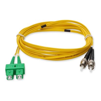 Picture of AddOn 2m SC to ST OS1 Yellow Patch Cable - Patch cable - SC/APC single-mode (M) to ST/APC single-mode (M) - 2 m - fiber optic - duplex - 9 / 125 micron - OS1 - halogen-free - yellow