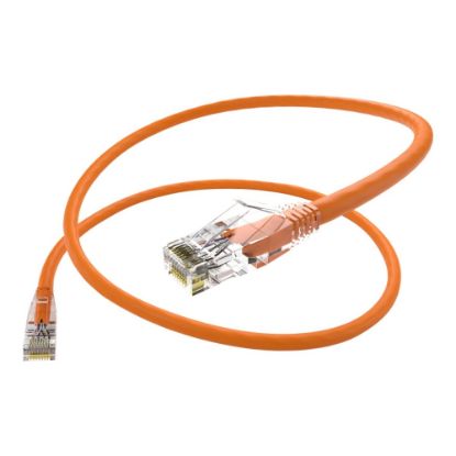 Picture of Unirise UNC Group Clearfit - Patch cable - RJ-45 (M) to RJ-45 (M) - 1 ft - CAT 6 - snagless - orange