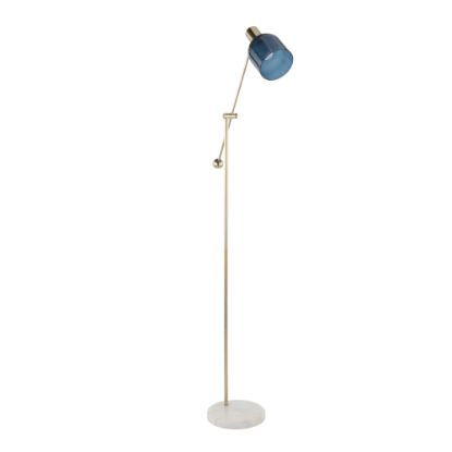 Picture of Lumisource Marcel Contemporary Floor Lamp, White/Gold/Blue