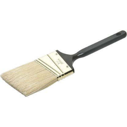 Picture of SKILCRAFT Professional Grade Angle Sash Paint Brush, 25, Round Bristle, Hog Hair, Ebony (AbilityOne 8020-01-596-4254)