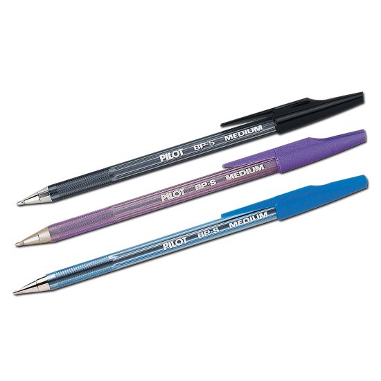 Picture of Pilot Better Ballpoint Pens, Medium Point, 1.0 mm, Black Barrel, Black Ink, Pack Of 12