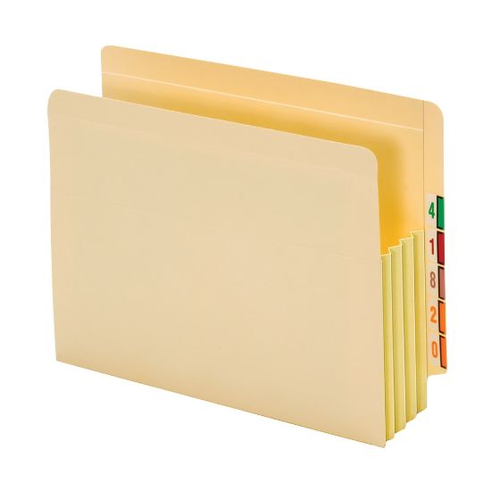 Picture of Pendaflex End-Tab File Pockets With Tyvek Gusset, 3 1/2in Expansion, Letter Size, Manila, Pack Of 10 Pockets